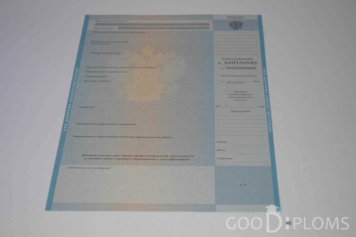 Приложение к Диплому Бакалаврав период c 2009 по 2010 год - Винницу