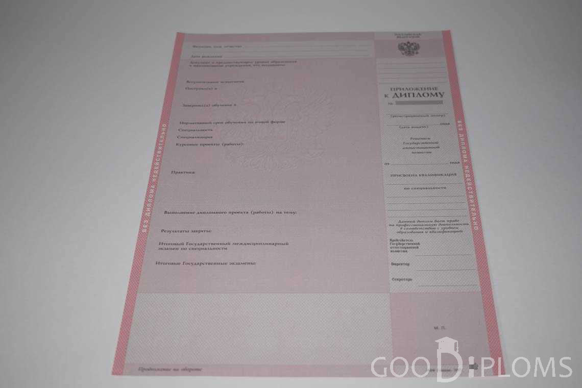 Приложение к Диплому Техникума период c 1997 по 2002 год - Винницу
