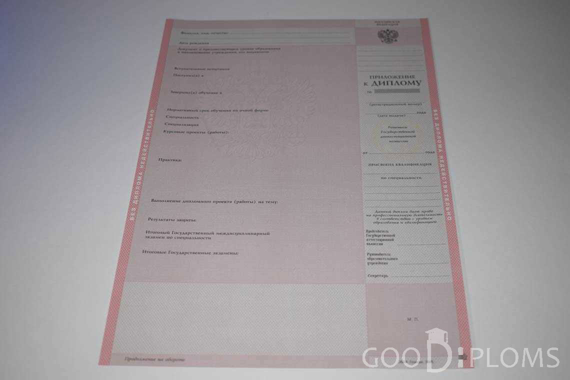 Приложение к Диплому Техникума с Отличием  в период c 2003 по 2007 год - Винницу