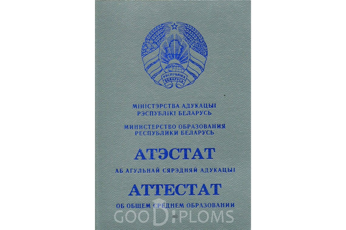 Белорусский аттестат за 11 класс - Обратная сторона- Винницу