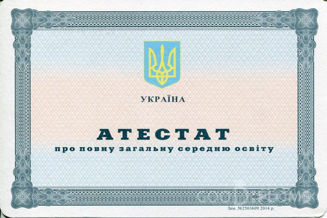 Украинский аттестат за 11 класс - Винницу